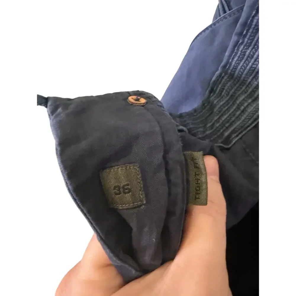 Incotex Navy Straight Leg Pants 36W